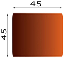 Сечение конструкционного бруса из термоели 45x45